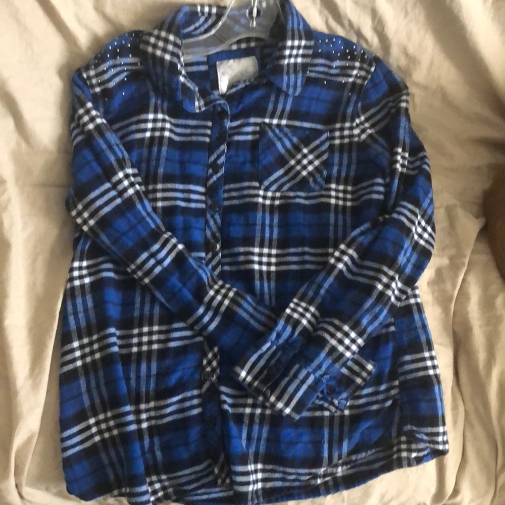 Blue justice flannel